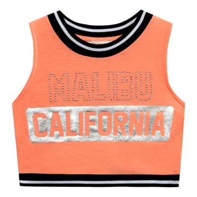 Girls' orange 'Malibu' crop top